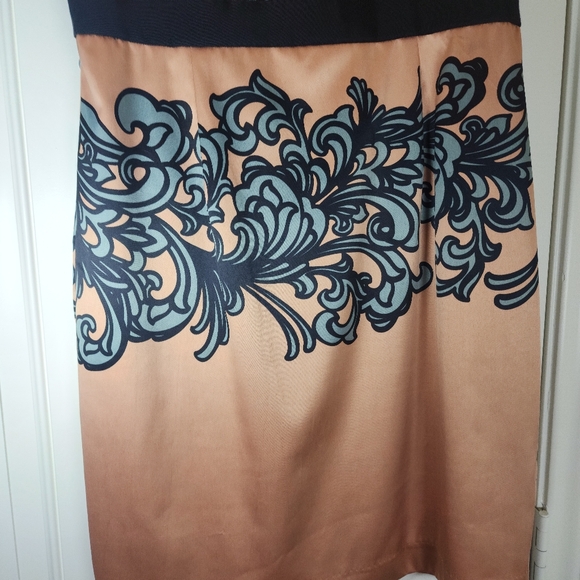 Newyork& Company Blush brown, women paisley sleeveless dress With  Size 12 - Picture 5 of 13